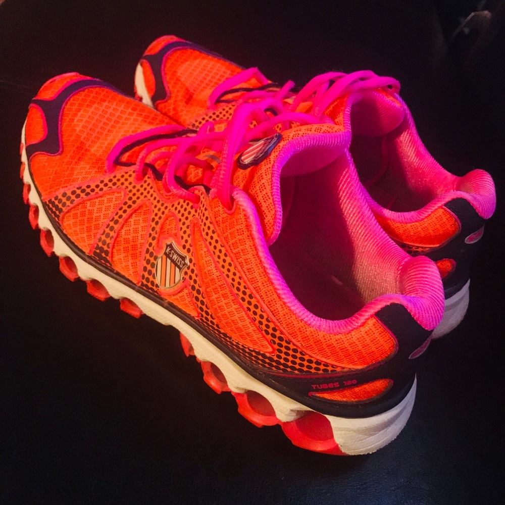 K-Swiss Hot Pink and Orange Sneakers